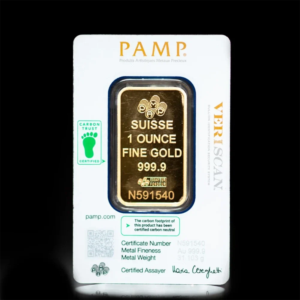 1 oz PAMP Suisse Fortuna Gold Bar (.9999, BU) - Image 2