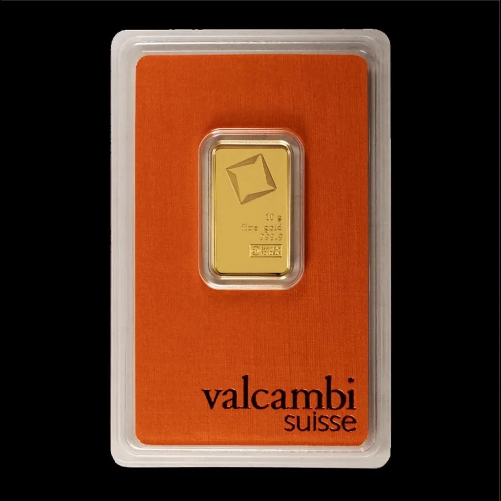 10 Gram Valcambi Suisse Gold Bar (.9999)
