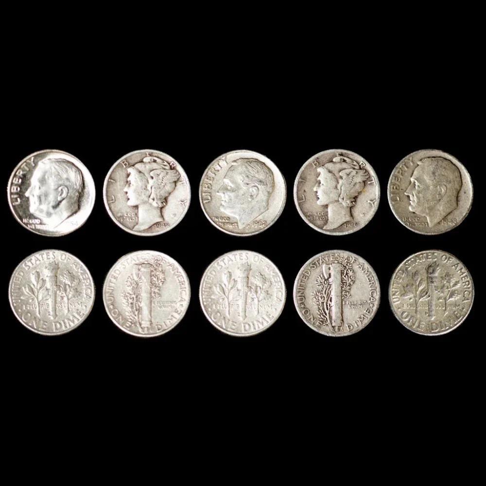 90% American Silver Dimes - $1 Face Value