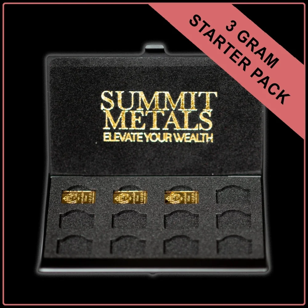 3 Gram Gold Starter Pack + Wallet — Summit Metals (BU)